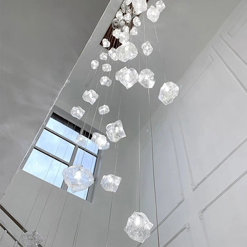 Light luxury home decoration pendant light, staircase light, living room pendant light, dining room light, indoor lighting