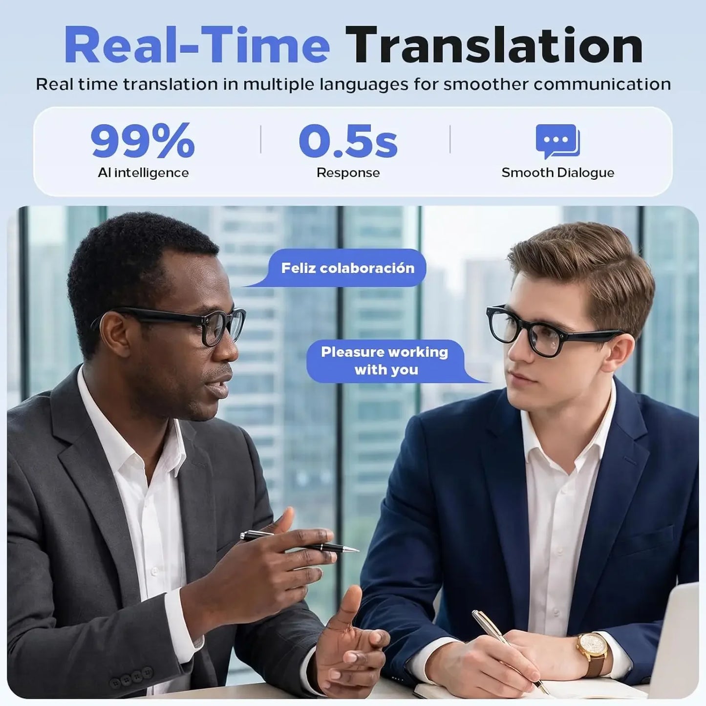 Smart AI Glasses 4K 800W HD Camera Video Recording Voice Call Intelligent AI Translation GlassesBluetooth Music Sunglasses