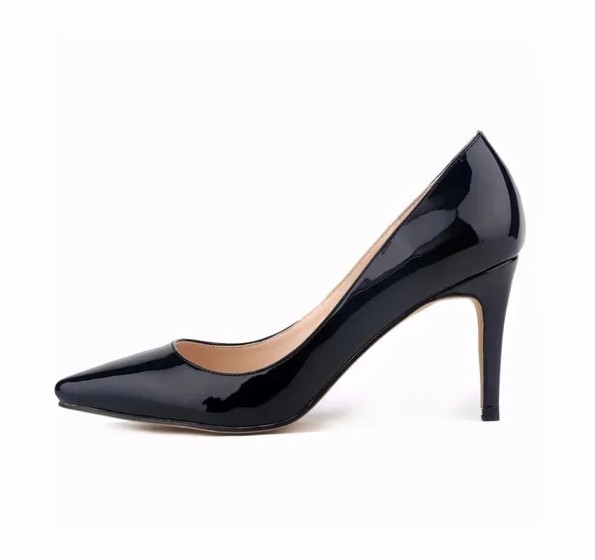 Large Size Women Pumps Classic Pointed Toe High Heels Sexy 9cm Stilettos Female Elegant Comfort Ladies Red Wedding Party Shoes