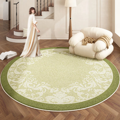 European Style Rugs for Bedroom Home Fluffy Soft Floor Mat Thicken Plush Living Room Decoration Round Carpet Washable Lounge Rug
