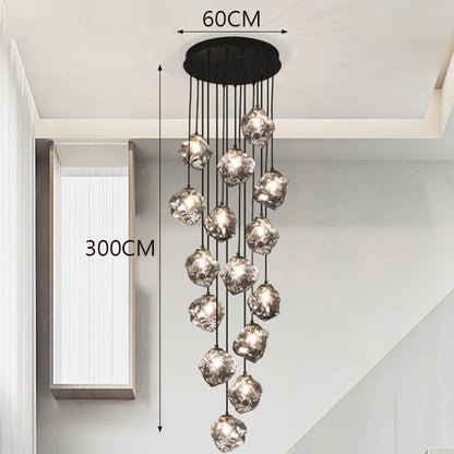 Modern home decor led lights pendant light lamps forstaircase Chandeliers for living room hanging light indoor lighting