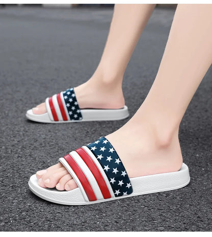 Plus Size Men Indoor Home Slippers Male Soft Comfortable Bath Slipper Men's EVA Flat Thick Platform Outdoor Beach Sandals Summer