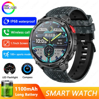2026 New T-Rex3 Pro 1100mAh Battery Smart Watch GPS path 5ATM Waterproof Sports Run tracker Outdoors Compass Military Smartwatch