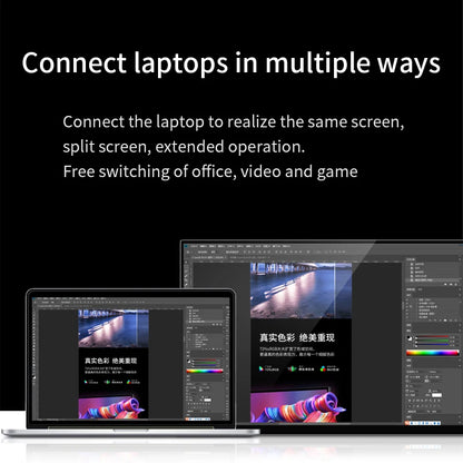 13.3'' AMOLED Portable Monitor OLED Screen 100%DCI-P3 One Cable USB-C Travelling Display On The Go for Office Laptop Mac Windows