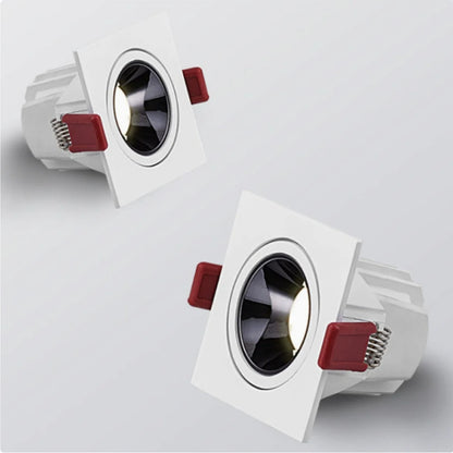 Recessed LED Ceiling Lamp 9W 12W 15W Single/Double Head LED Spot Lights COB Anti-Glare Downlight For Home Office Store Indoor