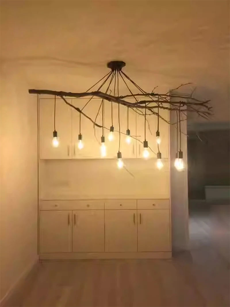DIY Spider Lights Vintage Chandelier Edison Industrial Hanging Lamp Ceiling Multiple Pendant Light Kitchen Farmhouse Living Room