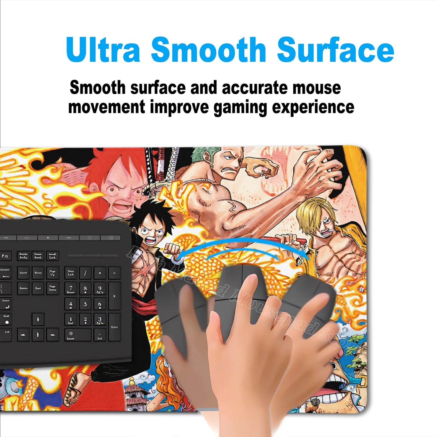Anime Gamer Keyboard MouseMats One P-Piece Gaming Mouse Pad XXL Speed Rubber Cartoon Big Computer Desk Mat PC E-Sports Mousepad