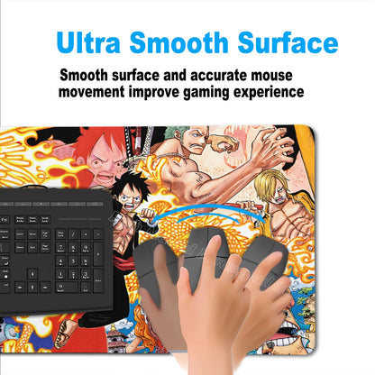 Anime Gamer Keyboard MouseMats One P-Piece Gaming Mouse Pad XXL Speed Rubber Cartoon Big Computer Desk Mat PC E-Sports Mousepad