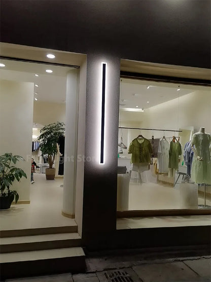 Modern Waterproof outdoor Long Strip LED wall lamps IP65 Iron Wall Light Garden porch Sconce Lights 110V 220V wall washer