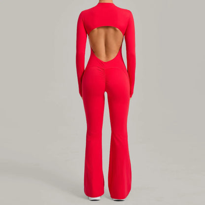 2026 Pad Zipper Long Sleeve Yoga Set Women One Piece Jumpsuit Gym Workout Shorts Fitness Bodysuit Sports Athletic Suit XP358