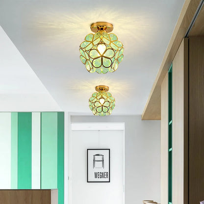 Modern Glass Pendant Lights for Restaurant Cafe Decoration Hanging Lamp Ceiling Chandeliers Nordic Flower Lighting Hotel Decor