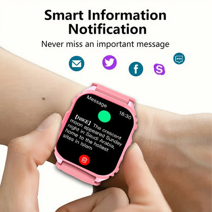 New Lightweight Casual Running Smart Watch, SMS Alerts, Wireless Calling, Changeable Watch Faces, Fitness Monitor, Music Playback, Weather Forecast,Suitable for Iphone & Android