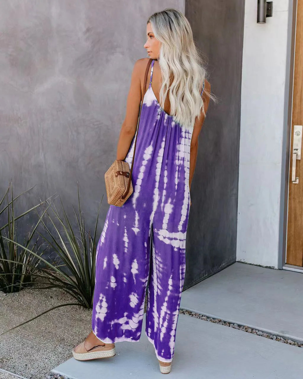 Women's Jumpsuit 2023 New Women's Clothing Wholesale Russian European and American Suspender Sexy Wide Leg Pants