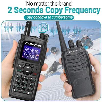 BAOFENG UV-28 PRO MAX Walkie Talkie 10W Multi-Band Wireless Copy Frequency 999CH DTMF Type-C AM FM NOAA Long Range Two Way Radio