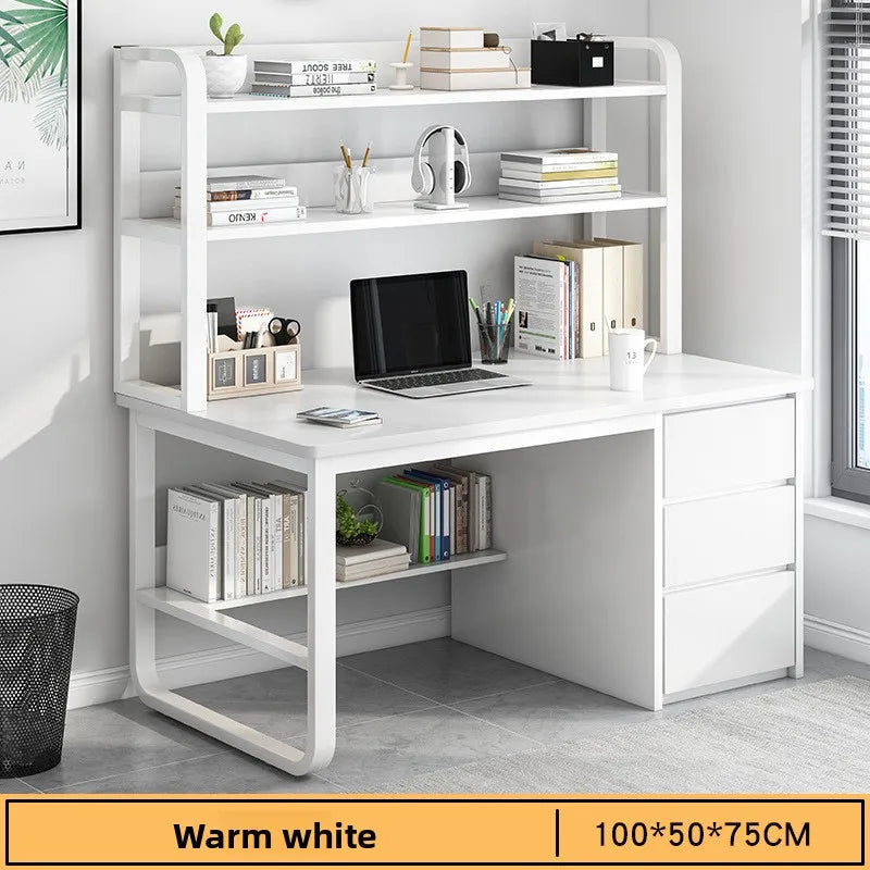 New model Desk Desktop Computer Desk Simple Home Desk Student Bedroom Bookshelf Integrated Writing Desk