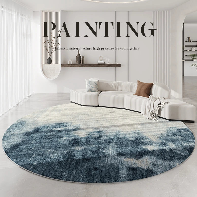 Splash ink living room decoration Round carpet large area lounge anti-slip mat luxury Nordic rugs for bedroom washable study rug