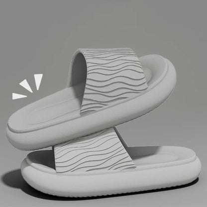 Soft Bottom Eva Cloud Slippers Women Red Thick Platform Pillow Slides Woman 2025 Summer Non Slip Beach Sandals Couple Flip Flops