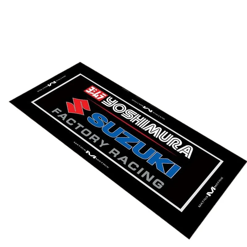 Motorcycle Display Carpet Suzuki Parking Mat Non Slip Garage Rug for Sports Racing Moto Electric Bike Entrance Home Decor