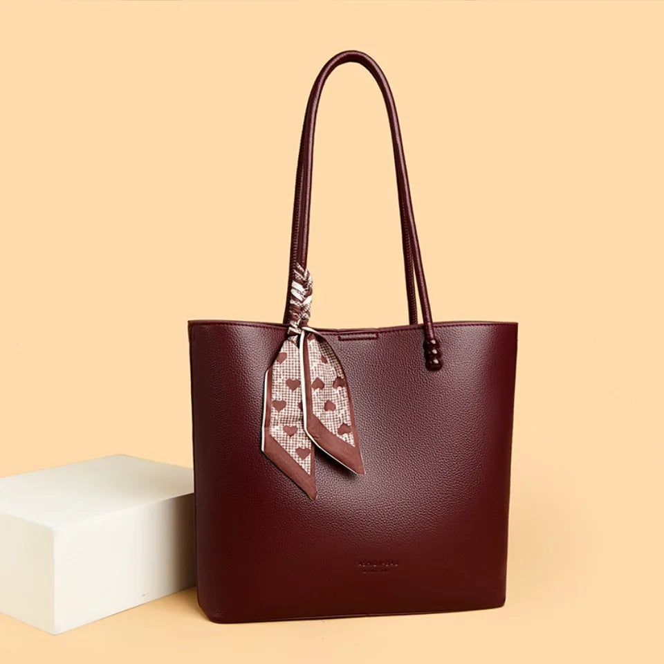 Genuine Brand Luxury Purses and Handbags Women Bags Designer Soft Leather Shoulder Top-handle Commute Bag Female Sac A Main Tote