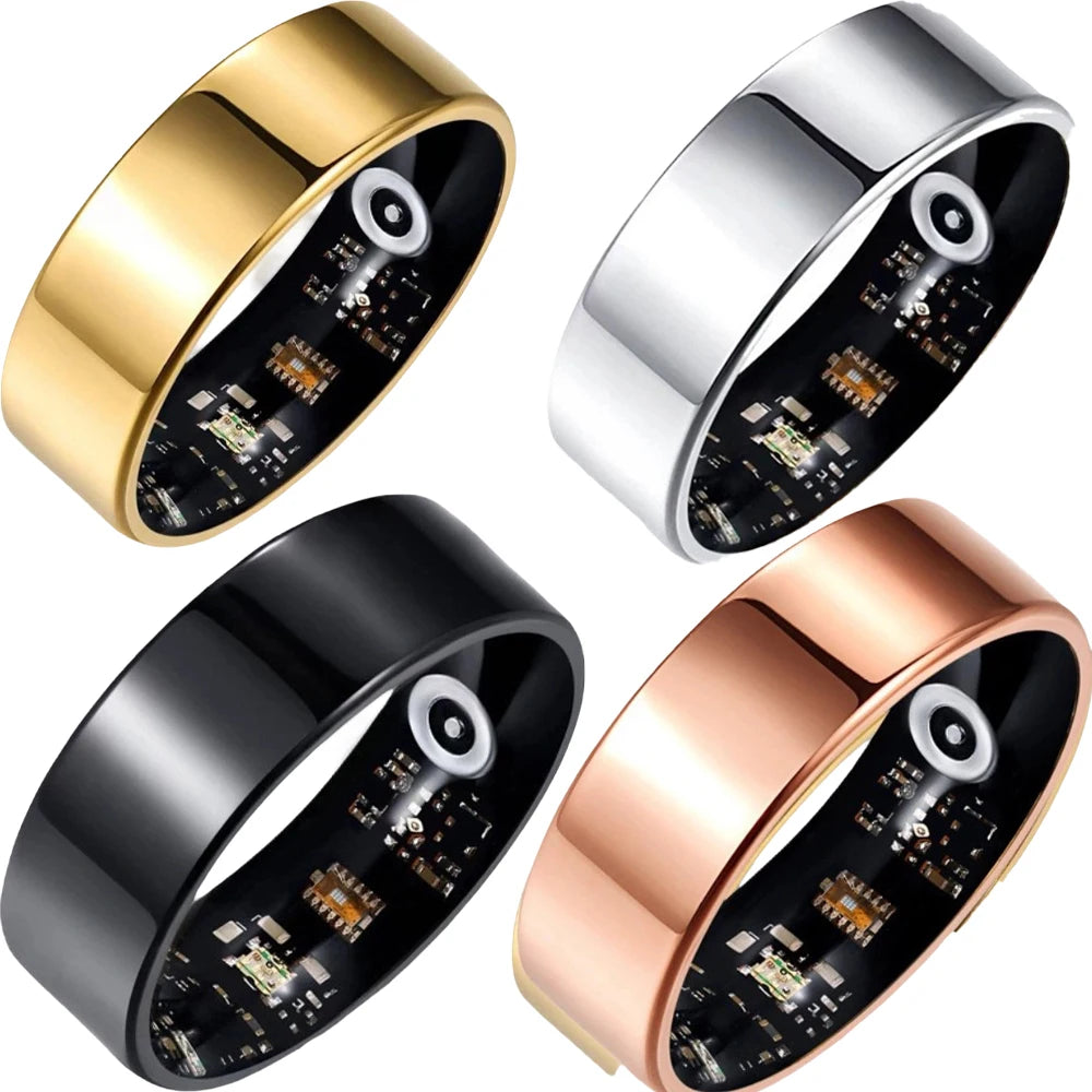 2026 New Smart Ring Heart Rate Blood Pressure Sleep Monitoring Motion Tracking IP68 Waterproof Men Women Smart Ring Holiday Gift