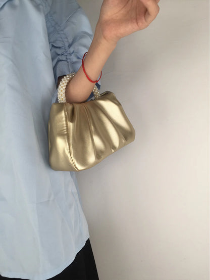 Fashion Pearl Handle Women Dinner Clutch Purse Handbags Luxury Design Ladies Square Shoulder Bags Female Small Messenger Bag