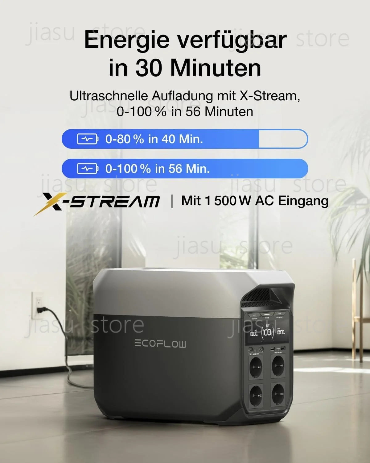 EcoFlow DELTA 3 Portable Power Station EU Version 220V LiFePO4 Battery Outdoor Emergency Backup Solar Generator