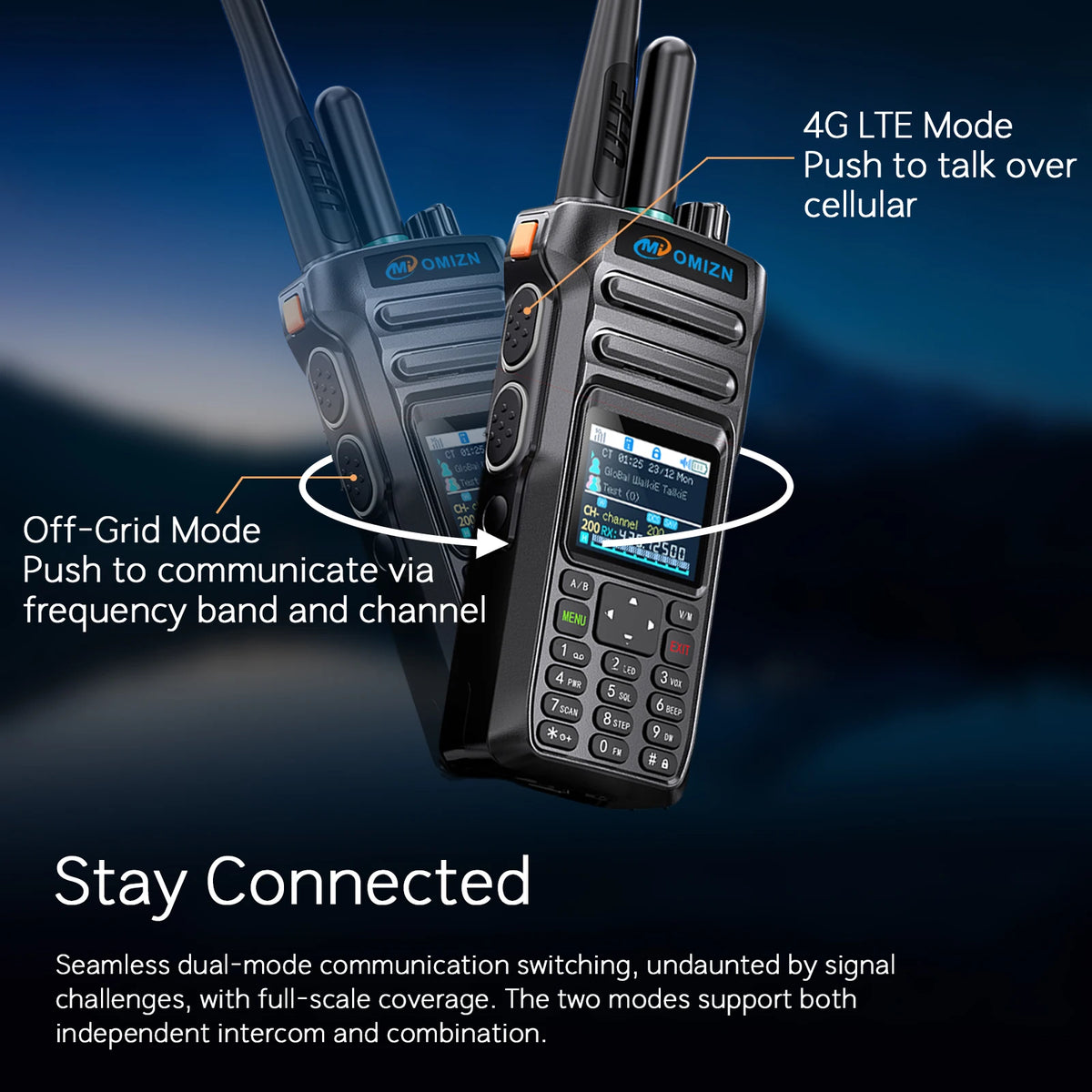 OMIZN Walkie Talkie 5000 Kilometers 4G Global Signal Radio POC Camping Long Range Mode Analog IP65 Unlimited Distance Calling X6