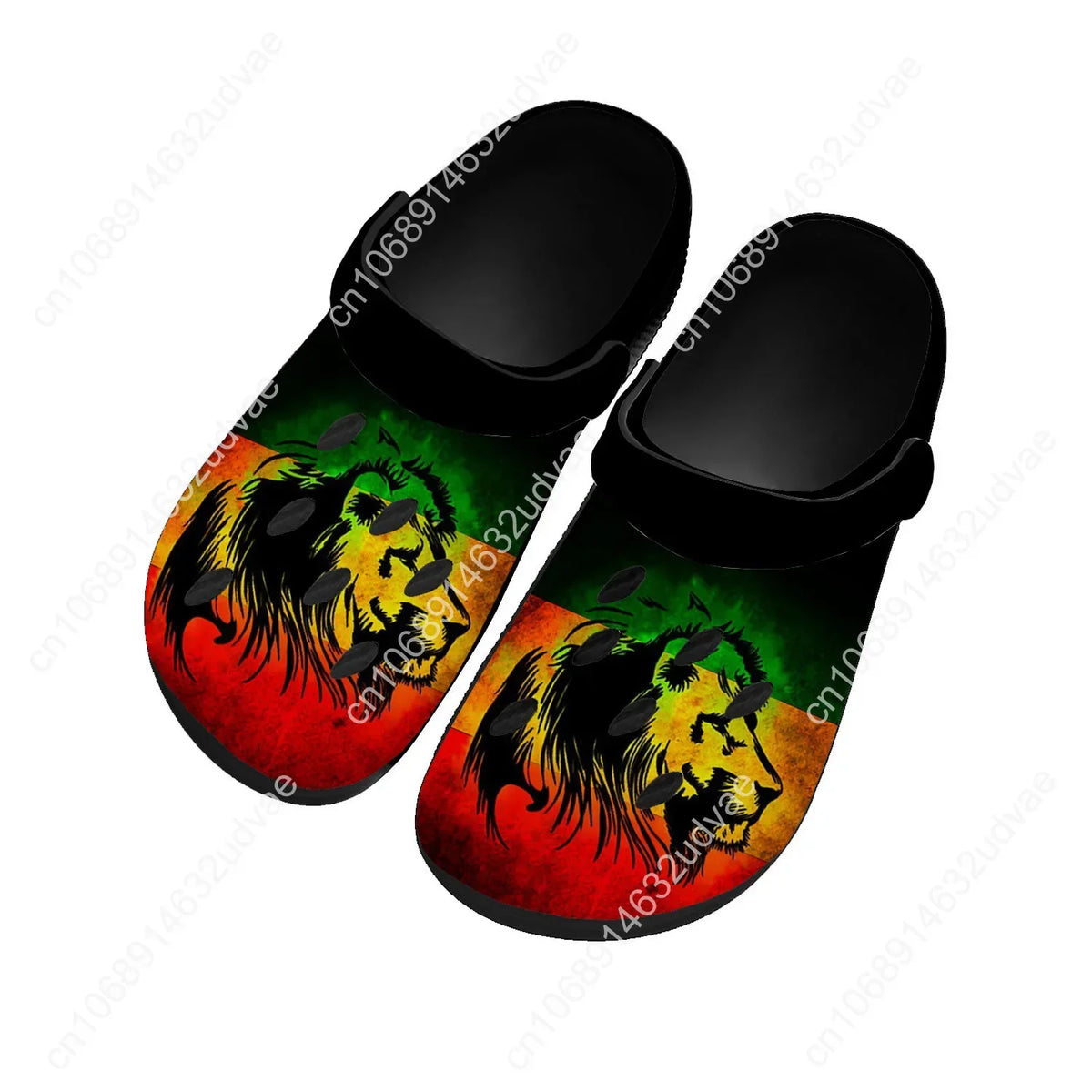 Reggae Rastafarian Rasta Rastafari Lion Of Judah Water Shoe Men Women Home Garden Clogs Custom Sandals Breathable Hole Slipper