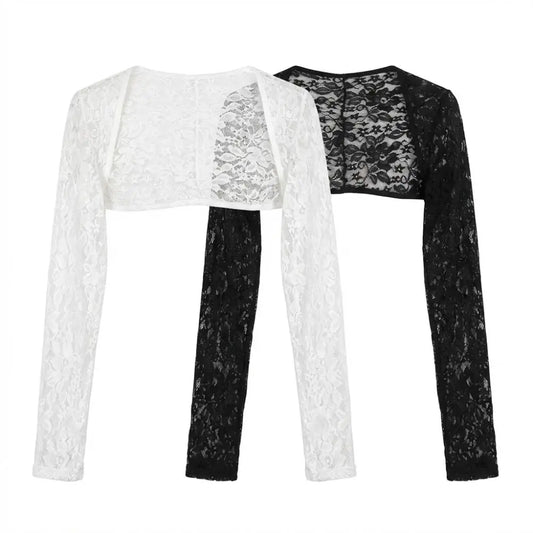Fashion Lace Mesh Women Sunshade Sleeves Hollow Out Long Sleeve UV Protection Sleeves Ice Silk Thin One Shoulder Sleeves Cycling