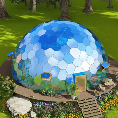Luxury Transparent Glass Dome House Geodesic Tent Aluminum Frame Four Season Outdoor Glamping Hotel Resort Camping Custom