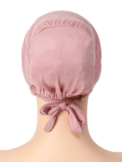 Soft Elastic Strap Muslim Turban Hat Lace Inner Hijab Caps Islamic Underscarf Bonnet India Hats Female Headwrap Turbante Mujer