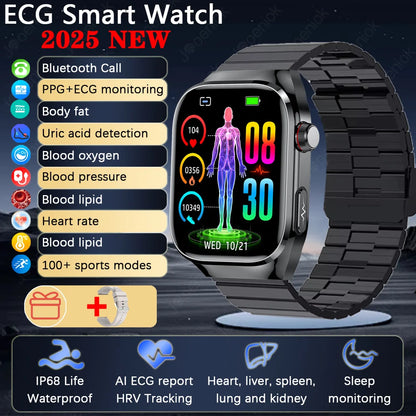 TK16 Smart Watch Men 2.04 Inch Amoled Bluetooth Call AI Voice ECG Health Monitoring SOS Sports Fitness Tracker Women Smartwatch