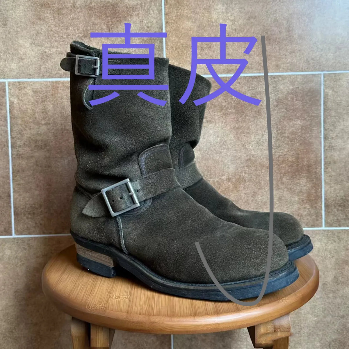 Fashion Men's Genuine Leather Motorcycle Boots Handmade Mid-Calf Metal Buckle Strap Work Shoes Engineer Boots Knight Boots
