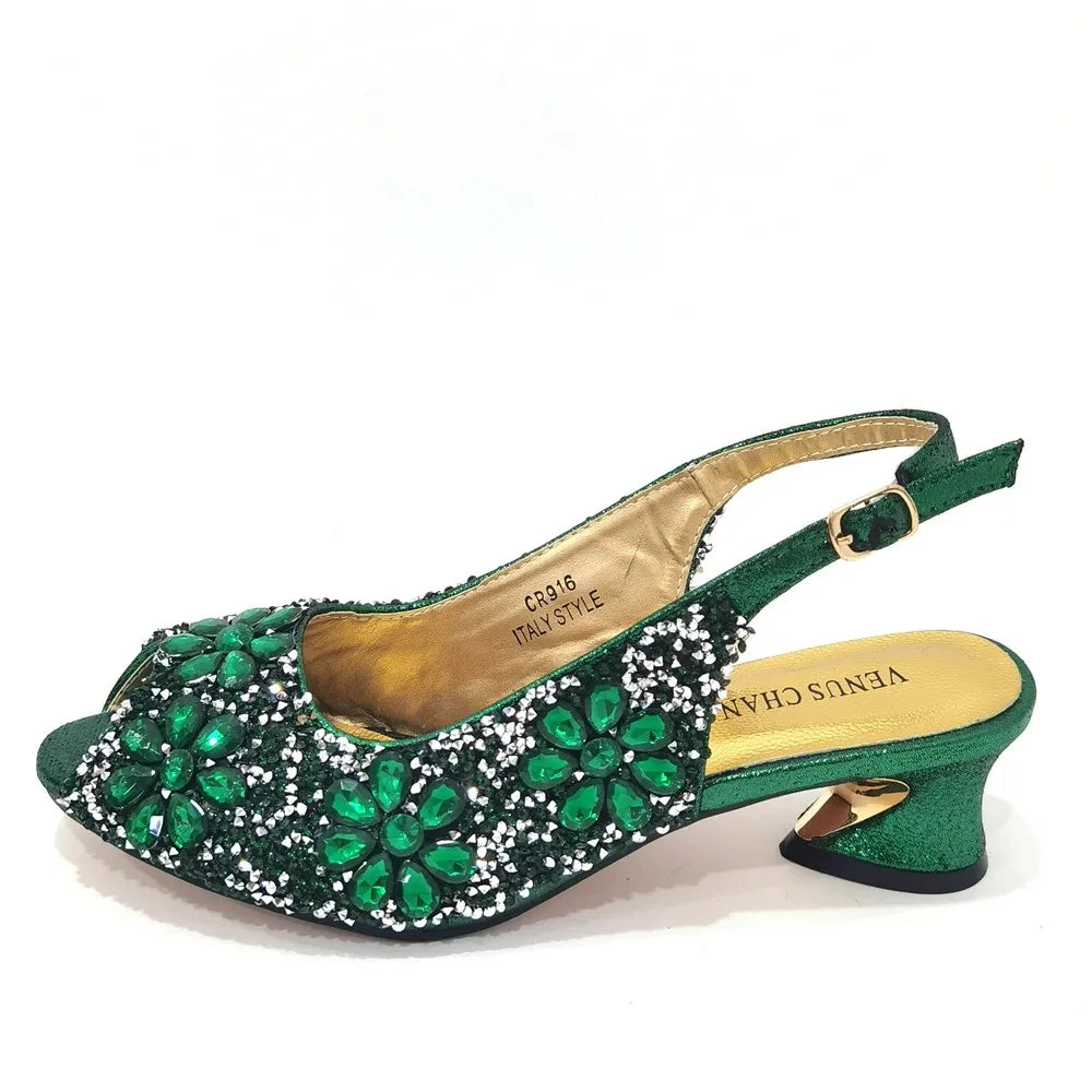 2024 Shoes and Bag for Party Wedding Plus Size Women Shoes 43 High Heels Sexy Ladies Luxery Shoes Women Dress Pumps with Purse