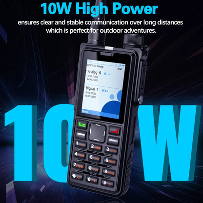 ABBREE AR-880 DMR Digital Walkie Talkie 10W Waterproof Ultral Thin SMS Long Range Dual Mode Analog Dual Band AES256 Ham Radio