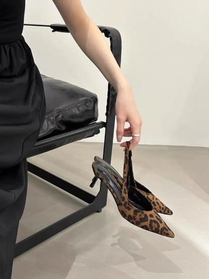 Luxury High Heels Sandals Women Sexy Pointed Toe Shoes for Woman Slippers New Party Shoes Pumps Elegant Slides Mujer Zapatos