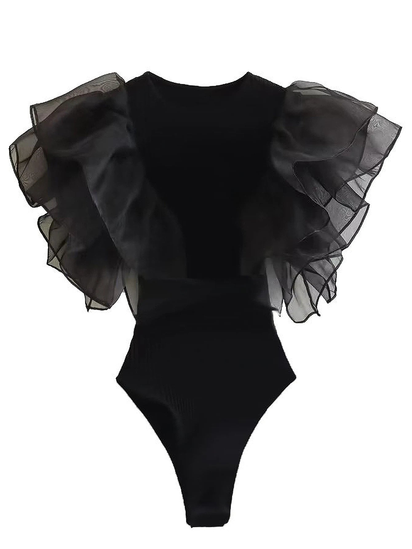 Women Mesh Patchwork Bodysuits Rompers Fashion Female Elegant Tops