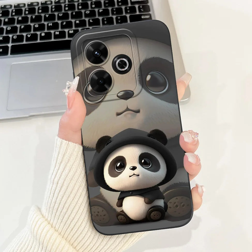 Casing For Redmi 13 Case 13 5G Cute Cat Fashion Luxury Flowers Silicone Shockproof Back Cover For Redmi 13 5G Phone Case Bumper