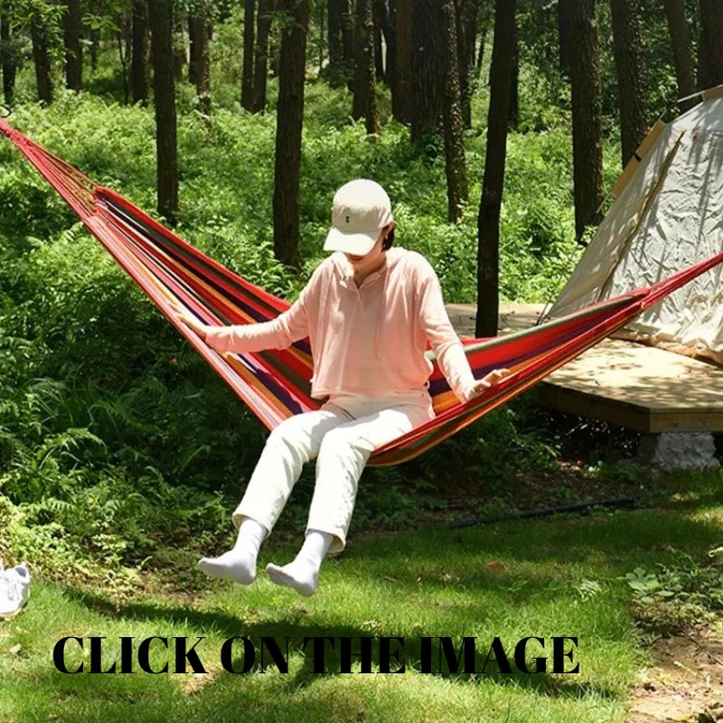 Portable Hanging Bed Outdoor Single Person Camping Hammock Nylon Color Matching Hammock Hammock High Strength Parachute Fabric