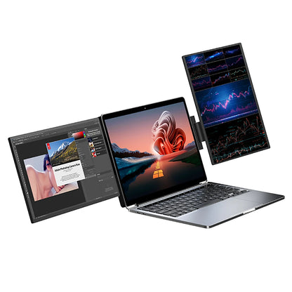 SIBOLAN 16" 2.5k Portable Dual Laptop Monitor 14" Optional 16:10 HDR 2560*1600P UHD Triple Folding Display for Laptop Windows