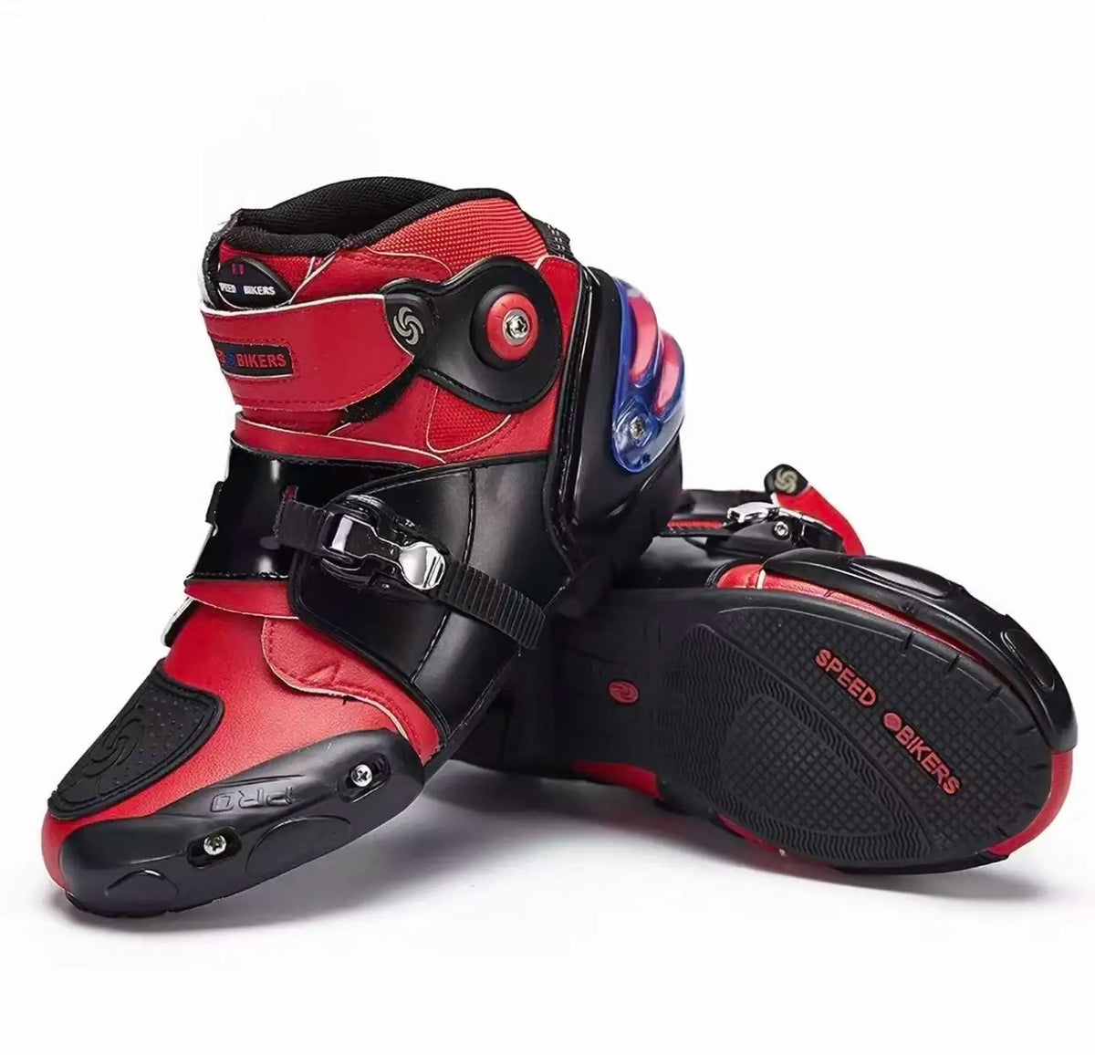 Men Women Motorcycle Boots Microfiber Leather Motorbike Riding Shoes, Anticollision Ankle Protective Moto Racing Short Boot A004