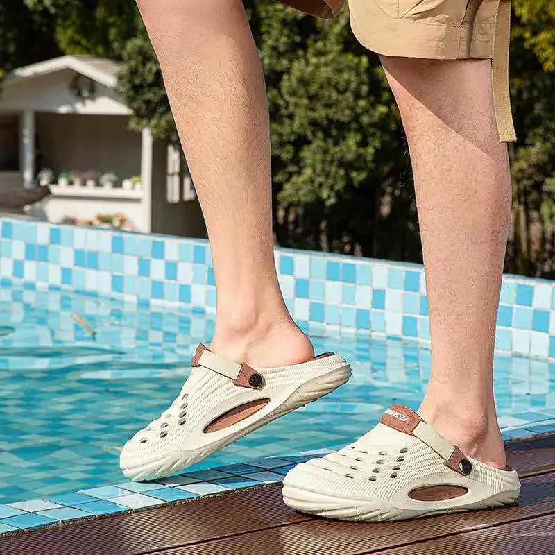 Fashion 2026 Mix Color Men's Comfortable Thick Platform Clogs Summer Beach Outside Couple Slippers Soft Sole EVA Sandals Slides