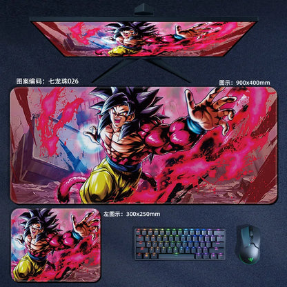 High Quality Print Dragon Ball Leather Mouse Pad Oversized Japanese Anime Nostalgic Son Goku Desk Mat Keyboard Pad Notebook Pad