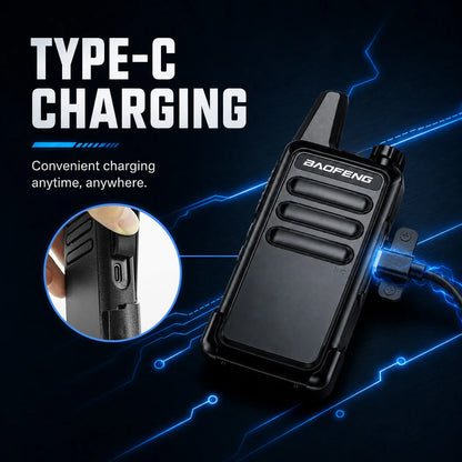 2Pcs Baofeng BF-5R Portable Handheld Walkie Talkie FM Radio VHF/UHF Dual Band 5W Transceiver for Construction Camping
