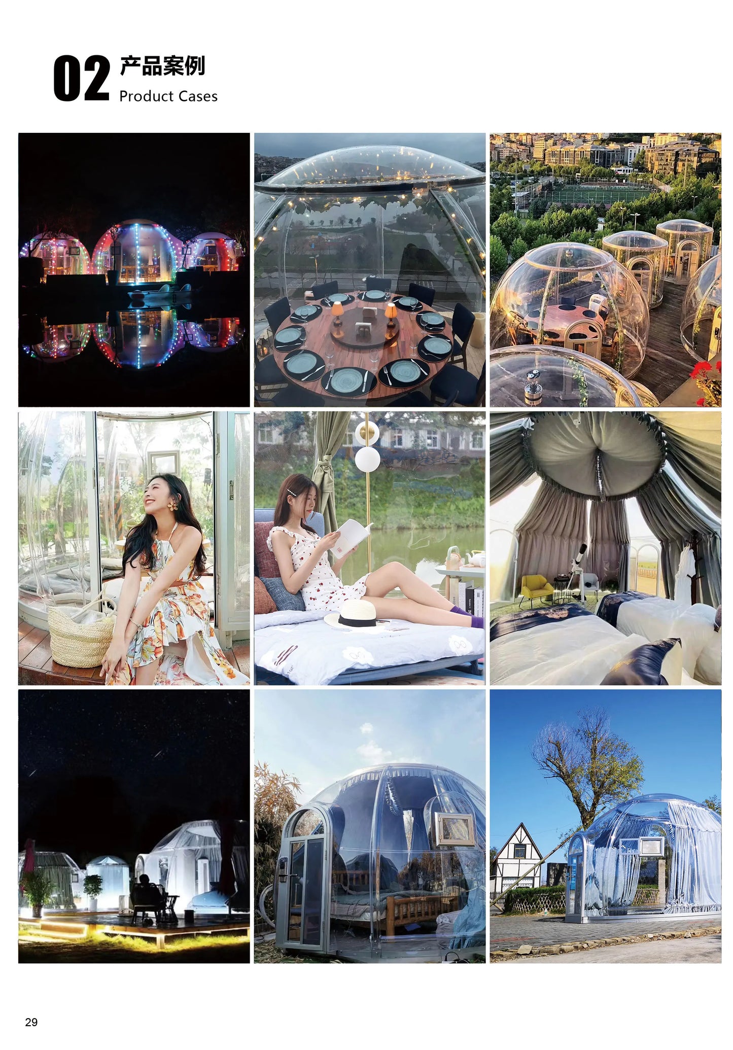 Dome House Geodesic Pvc Steel Frame Glamping Tent Accommodation Luxury Outdoor Hotel Tent