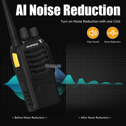 Baofeng BF-888SD Walkie Talkie AI Noise Reduction Updated BF-888S Encrypted Calls FM Wireless Frequency Copy Type-C UHF Radios