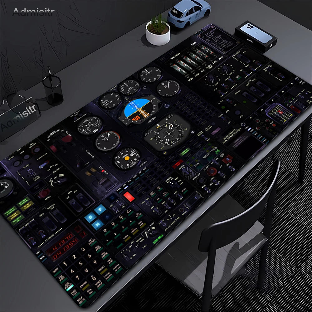 Starry night city night view mouse pad airplane cockpit mouse pad desk pad large rubber non-slip gaming mouse pad 900x400mm Xxl