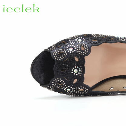 New Fashionable Coffee Color Peep Toe Ladies Shoes Matching Bag Set For Nigerian Women Wedding Party Pump
