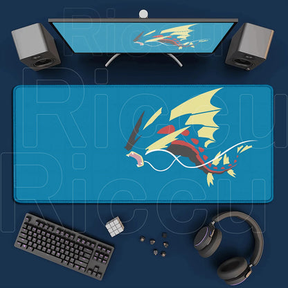 Gaming Anime P-Pokemons Gyarados Mousepad Large Non-slip Rubber Mouse Pad Gamer XXL 900x400mm Pc Keyboard Desk Mouse Mat Carpet