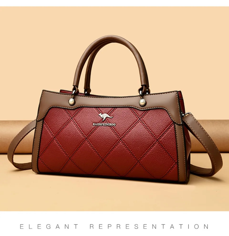 Top Quality Leather Hand Shoulder Bags for Women Luxury Handbags Women Bags Designer Casual Large Capacity Tote Bag Sac